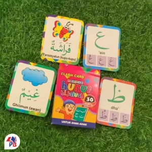 Flash Card Anak Edukasi Belajar Huruf Angka Hijaiyah 30 Kartu Murah