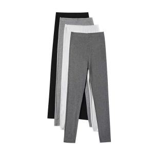 New Modal Thickened Autumn Winter Leggings Womens Outdoor Tight Large Size Black Yoga Nine Points Pants High Waist Nine Points