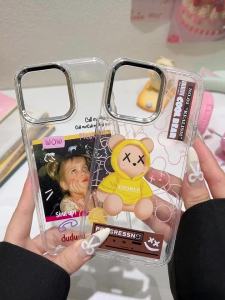 Pink Flower Electroplated Frame Phone Case For Samsung S26 Ultra S25 Ultra S24 FE S22 Ultra A56 A36 A57 Camera Protection Cover