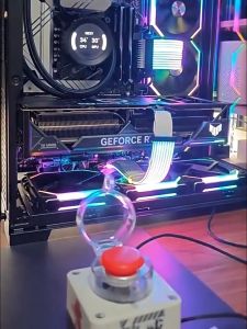 Push Button Switch for Desktop Computer - DIY Nuclear Bomb Style