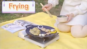 Outdoor Non Stick Korean Grill Pan BBQ Camping Grill Pan Korea Griddle Grill Pan Outdoor Camping BBQ Stove