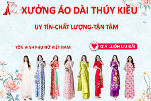 Áo dài thiết kế nữ A16 hoa nhí đỏ vàng tay loe cổ đính ngọc kiểu mới cách tân đi dạy lễ tết dự tiệc đẹp