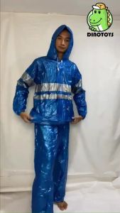 Dinotoys Elmondo 907 912 Jas Hujan Setelan Dewasa Standart Jumbo XXL Bahan Tebal PVC All Size