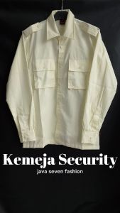 JAVA SEVEN Kemeja seragam security / Satpam polos warna kuning tangan panjang / Union drill ISL 237