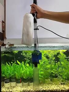 Máy Bơm Thay Nước Bể Cá Chạy Bằng Pin Hút Chân Không Dụng Cụ Làm Sạch Sỏi Loại Bỏ Chất Thải Trong Bể Cá