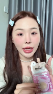 ( แบบซอง ) คุชชั่นสูตรเบลอผิว และสูตรปกปิด MILLE PERFECT MATTE LONG WEAR CUSHION SPF50PA+++
