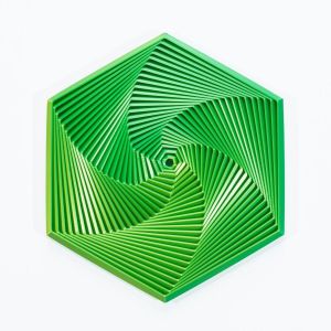 3D Printed Hexagonal Stacking Puzzle Music Box  Illusory Rotating Toy for Stress Relief And Decoration Adult Magic Illusion Gift