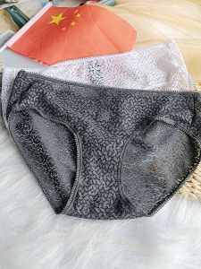 Ds Export Fashion See through Breathable Cut Out Lace Fabric Cotton Crotch Hip Lifting Seamless Mid Waist Briefs Belly Contracting