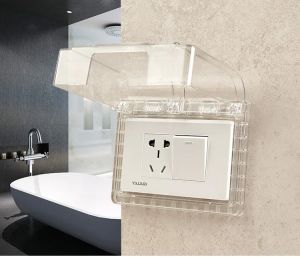 Socket Protective Cover Light Switch Cover Socket Waterproof Box Home Bath Self-adhesive Room Toilet 86 /118Type Splash ProofBox