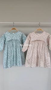 LEWIS EMMA - Zara Dress (2-14 Tahun) Dress Anak Perempuan / Baju Terusan Lengan Panjang