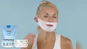 HOYGI V-Shape Facial Lifting Mask – Tightens Chin and Loose Skin Enhances Collagen Production and Skin Elasticity Ear-Hook Style for Massage Care