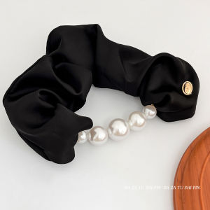 Gentle Pearl Hair Circle Low Ponytail Styling Elastic Band