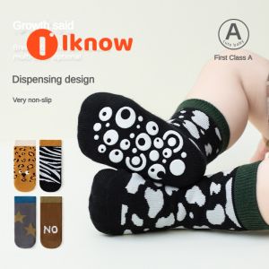 ฉันรู้ถุงเท้าเด็กเก็บความร้อนน่ารักกันลื่นมาใหม่ล่าสุดถุงเท้าเดินพื้นเด็กทารกฤดูใบไม้ร่วง5คู่สำหรับเด็กทารกลายการ์ตูนเด็กเล็ก