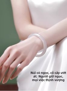 HUAKAIYUNDUO | Vòng Tay Đá Má Não Tương Đống Ngọc Bích