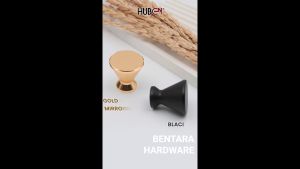 HUBEN TK-81 TARIKAN KNOB ALUMINIUM BLACK GOLD HITAM EMAS LACI MEJA LEMARI KABINET PINTU HANDLE