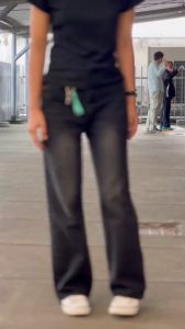 กางเกงยีนส์สีดำฟอก ขากระบอกใหญ่ เสื้อปัจจักรญี่ปุ่นผู้หญิง - Jean Clothing กางเกงยีนส์ขากระบอกใหญ่ ใส่ได้ทั้ง ช/ญ กางเกงขายาว (จัดส่งจากรุงเทพฯ) เสื้อผ้าผู้หญิงใหม่ กางเกงยีนส์ 7751