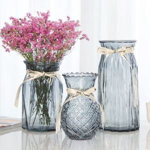 Bộ Ba Bình Hoa Thủy Tinh Bắc Âu Trong Suốt Sáng Tạo Phòng Khách Hoa Hồng Hoa Cúc Sử Dụng Tại Nhà Bình Hoa Trang Trí