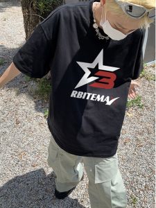 ZHUOCAN | T-Shirt Street Style Printed Short Sleeve