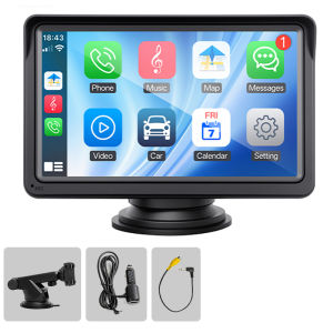 HIPPCRON Car Radio Multimedia Video Player 7 Inch Wireless Carplay Android Auto Portable IPS Touch Screen Bluetooth5.1 TF Card