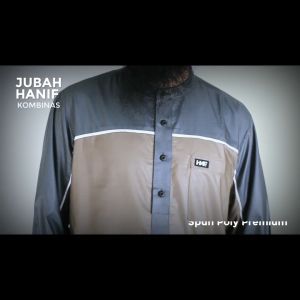 Baju Muslim Jubah Gamis Koko Kombinasi Pria Saudi Dewasa Lengan Panjang