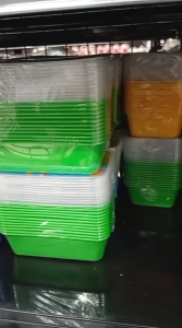 ( 1 PACK ) THINWALL SEAL PARTY RECTANGLE COLORFUL FOOD CONTAINER BOX TEMPAT MAKAN 650 750 1000 ml