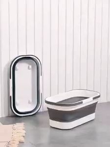PRADO MALAYSIA Multi-purpose Portable 16L Large Capacity Foldable Bucket with Wheels Bathroom Foldable Collapsible Bucket Baldi Lipat  折疊水桶
