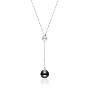18K Gold South Sea and Freshwater Pearl Necklace 5-9mm