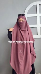 Jilbab Khimar Syari Muslimah French Fateema Crinkle Airflow oleh Alfajar Griya Muslim