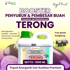 Pupuk Terong Cair 1Liter - Pupuk Agar Tanaman Terong Berbuah Lebat / Pupuk Penyubur dan Pembesar Buah Terong / Pupuk Terong Terbaik / Pupuk Topfarm