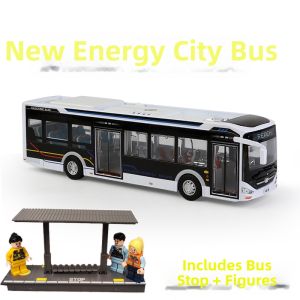Sound and Light Bus Model Alloy Tourist Bus