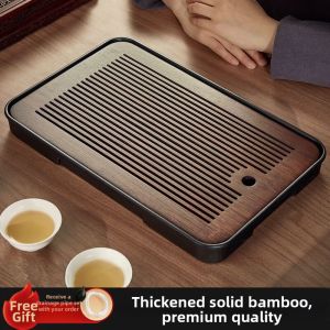YIHUTEA | Household Modern Small Wooden Tea Sea Draining Tray