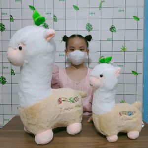 THÚ BÔNG LẠC ĐÀ MẦM CÂY LẠC ĐÀ ALPACA RAINBOW CỪU CON LÔNG XÙ MẪU MỚI CAO CẤP LÔNG MỊN CHO BÉ