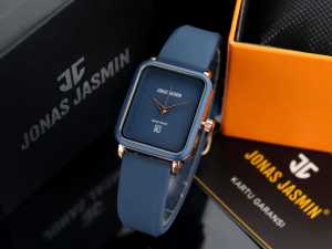 Jam Tangan Wanita Original Jonas Jasmin 2209L Digital Kotak Karet Rubber Mewah Fashion Cewek Kekinian Elegan