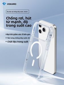 VOKAMO | Vỏ Điện Thoại Trong Suốt Chống Xước Có Từ Tính Cho iPhone 17