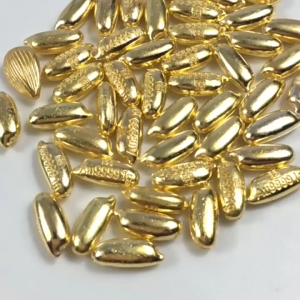 100PCS Kecil Emas Batangan Mainan Beras Kualitas Tinggi Fake Gold Bar Kacang Untuk Props Hiasan Feng Shui Rumah