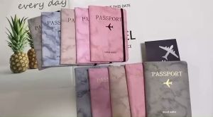 HTF Elastic Band Passport Cover Holder Document Organizer Case Travel