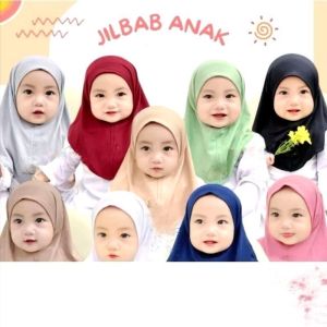 hijab anak bayi 0 1 tahun Bergo Bayi Newborn |Bergo Bayi Arumy Tanpa Tali |Jilbab Baby Jersey | kerudung anak perempuan kerudung bergo hijab instan terbaru Ciput anak perempuan muslim