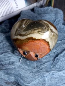 New Arrivals!!  Colorful Ocean Jasper Heart Hedgehog relief and peace collections 