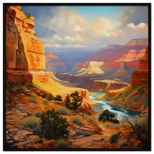 Tranh treo tường dán tường Canvas tranh phong cảnh vách đá. CGI-18