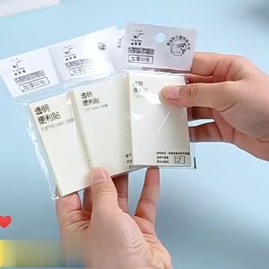 LD-A87 Sticky Note Transparan Isi 50 Lembar Waterproof Serbaguna Untuk Kantor & Sekolah