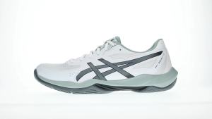 ASICS Men GEL-ROCKET 12 Indoor Court Shoes in White/Steel Grey