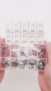 200PCS 304 Stainless Steel E-Clip Retaining Snap Ring Circlip Kit 1.5mm-10mm