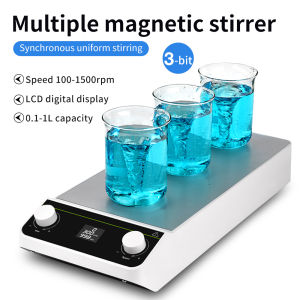 3-position magnetic stirrer laboratory stirrer stirrer 1500rpm speed regulating stirring 1L*3/10L*1