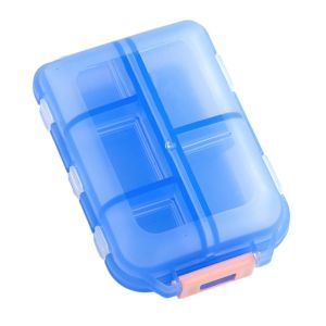 Portable Medicine Box Waterproof Seal Moisture Proof Independent Small Grid Pill Container Storage Tablets 10 Cells