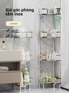 QIMAHUANGZI | Stainless Steel Bathroom Corner Shelf Multilayer Storage Rack
