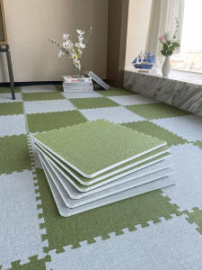 Luxurious Cotton Linen Window Seat Cushion Bedroom Balcony Tatami Mat Any Cut Customizable Pure Color Japanese Style Home Fabric