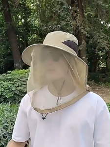 หมวกป้องกันยุงหมวกตาข่ายหมวกป้องกันยุงผึ้งผึ้งรวบรวมหมวกผึ้ง gauze หมวกสุทธิทำงานป้องกันฝุ่น