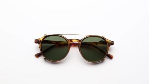 ZENOTTIC Retro Style Clip on Sunglasses for Men Women Circle Anti Blue Light Glasses Polarizing Clips