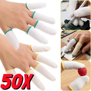 50Pcs Nylon Finger Protection Cover Safety Gardening Finger Cots Made From Nylon Mesh For Shucking Oysters Fishing Carving Pruning And Opening Tins