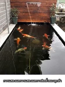 ม่านน้ำตก น้ำตกบ่อปลา สแตนเลสเกรด 304 น้ำตกภูมิทัศน์ ม่านน้ำตก ม่านน้ำหินกาบ ประดับปลา น้ำตกสระว่ายน้ำน้ำพุสแตนเลส